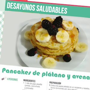 El mejor desayuno para deportistas: Pancakes de plátano y avena